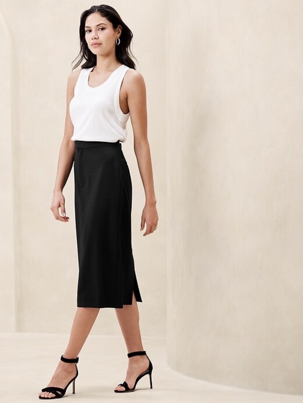 Banana Republic Sculpted Midi Skirt